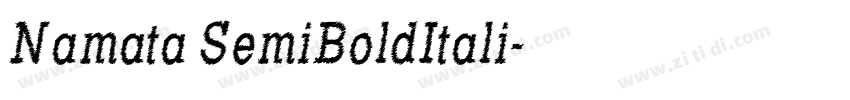 Namata SemiBoldItali字体转换